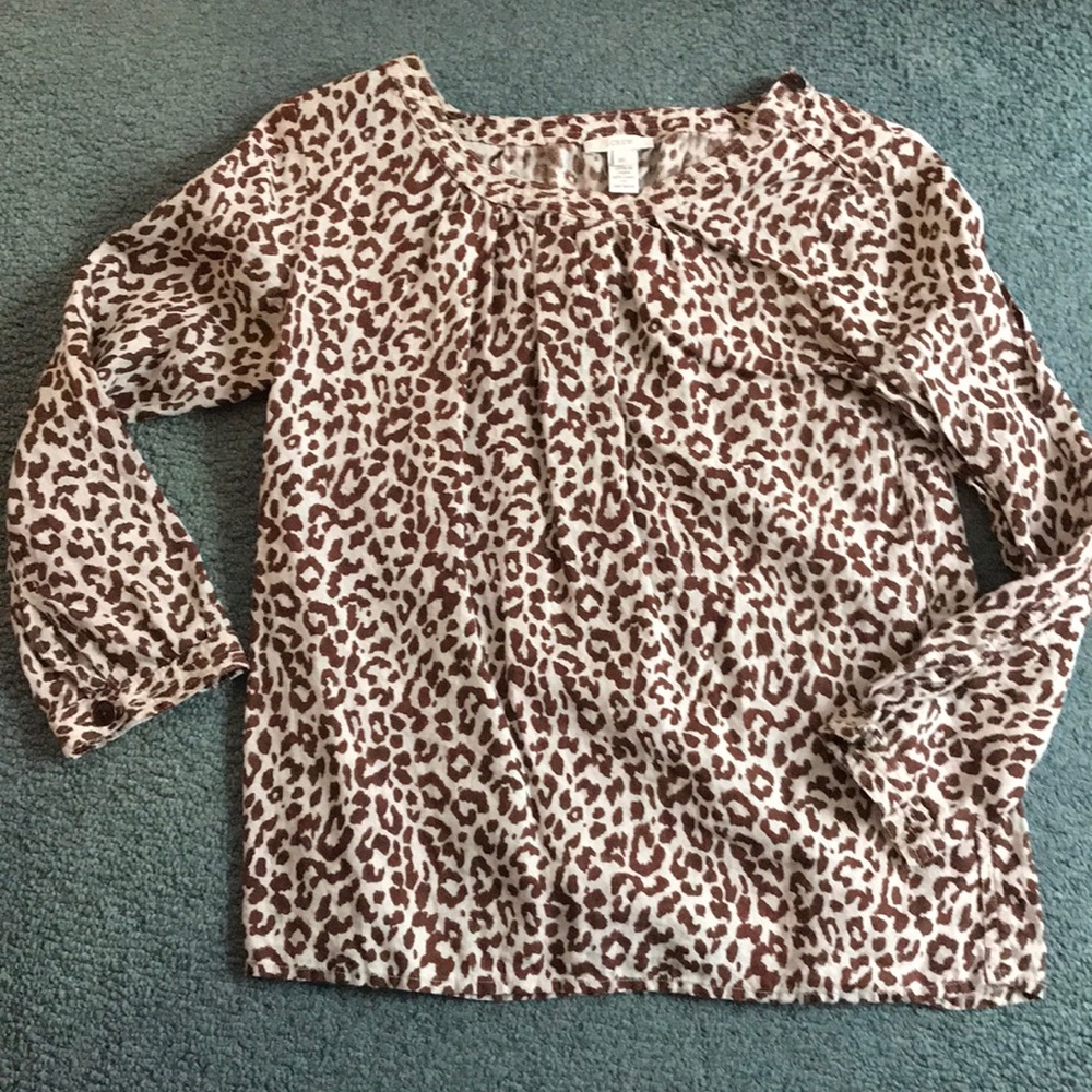 JCrew cheetah print top